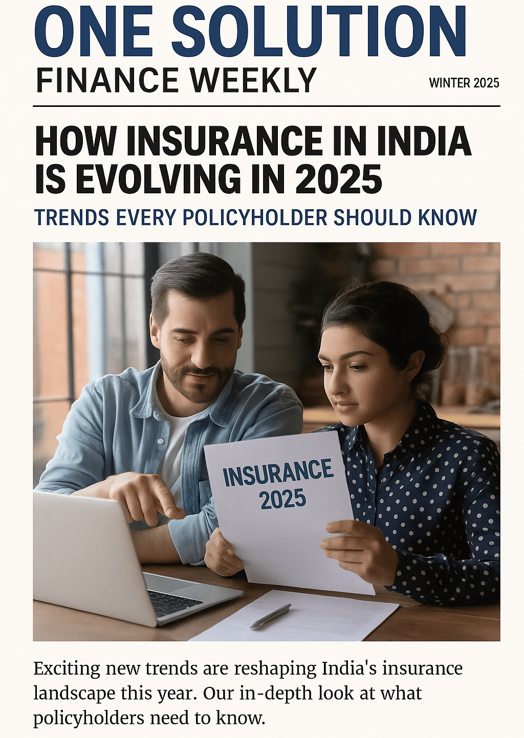 A professional analyzing insurance trends in India 2025, focusing on evolving health, life, and cyber policies.