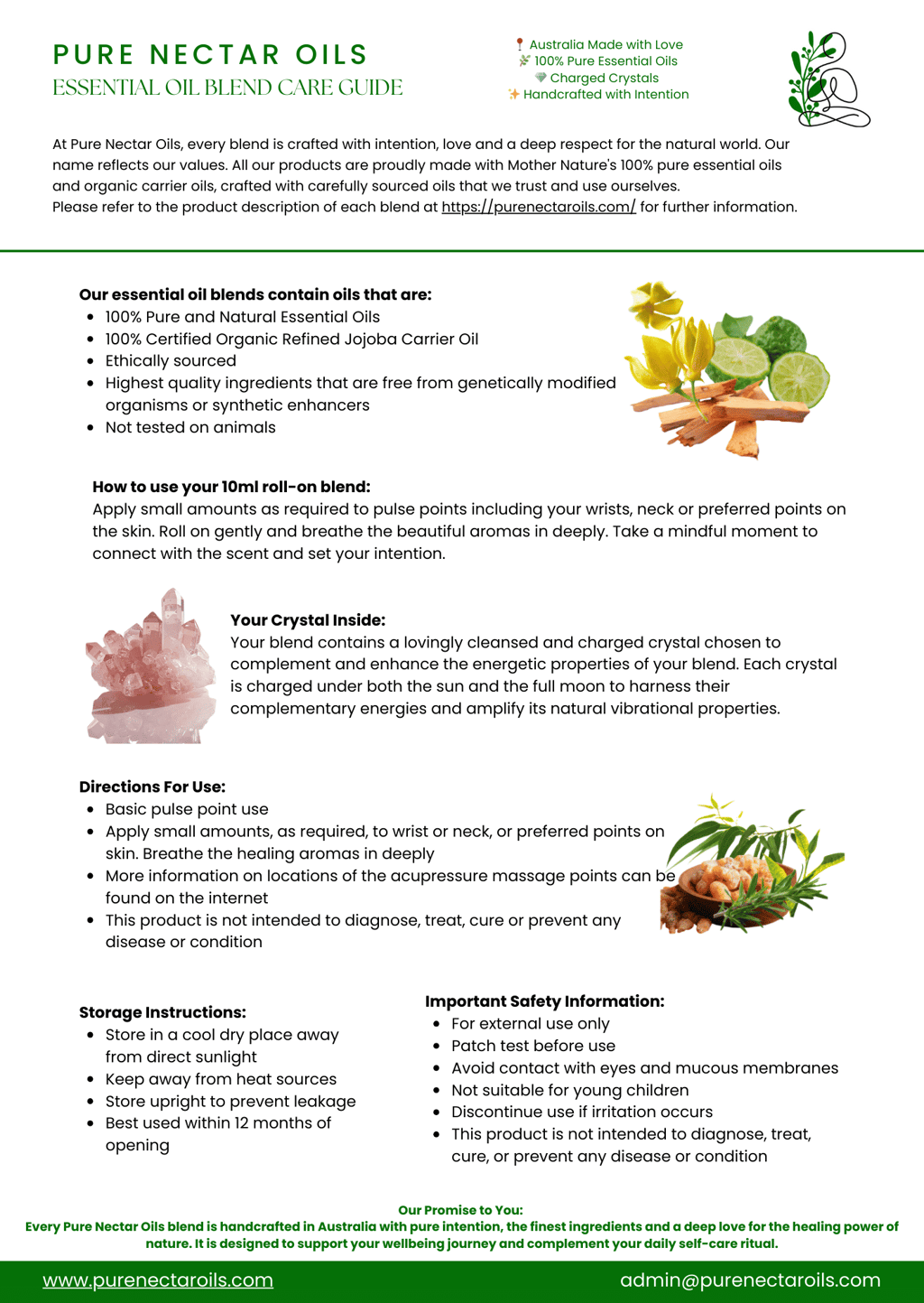 pure-nectar-oils-essential-oils-blend-care-guide-sydney-australia