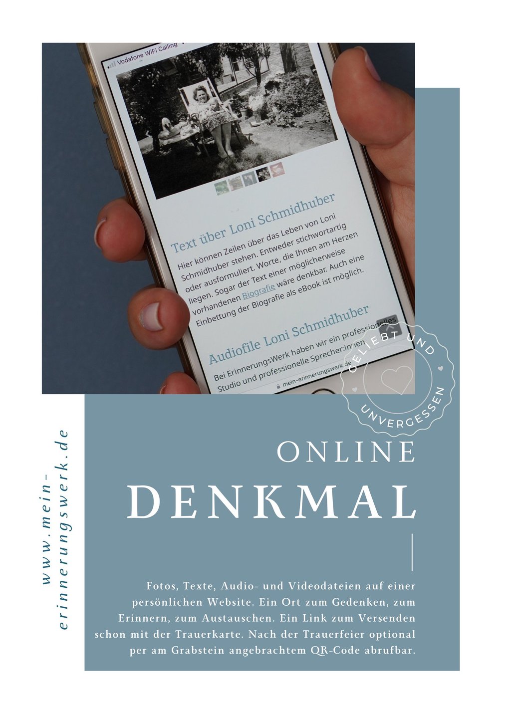 Online Denkmal freie Trauerfeier Frankfurt