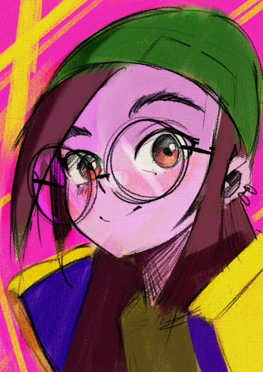 Sketch da Killjoy feito no Krita