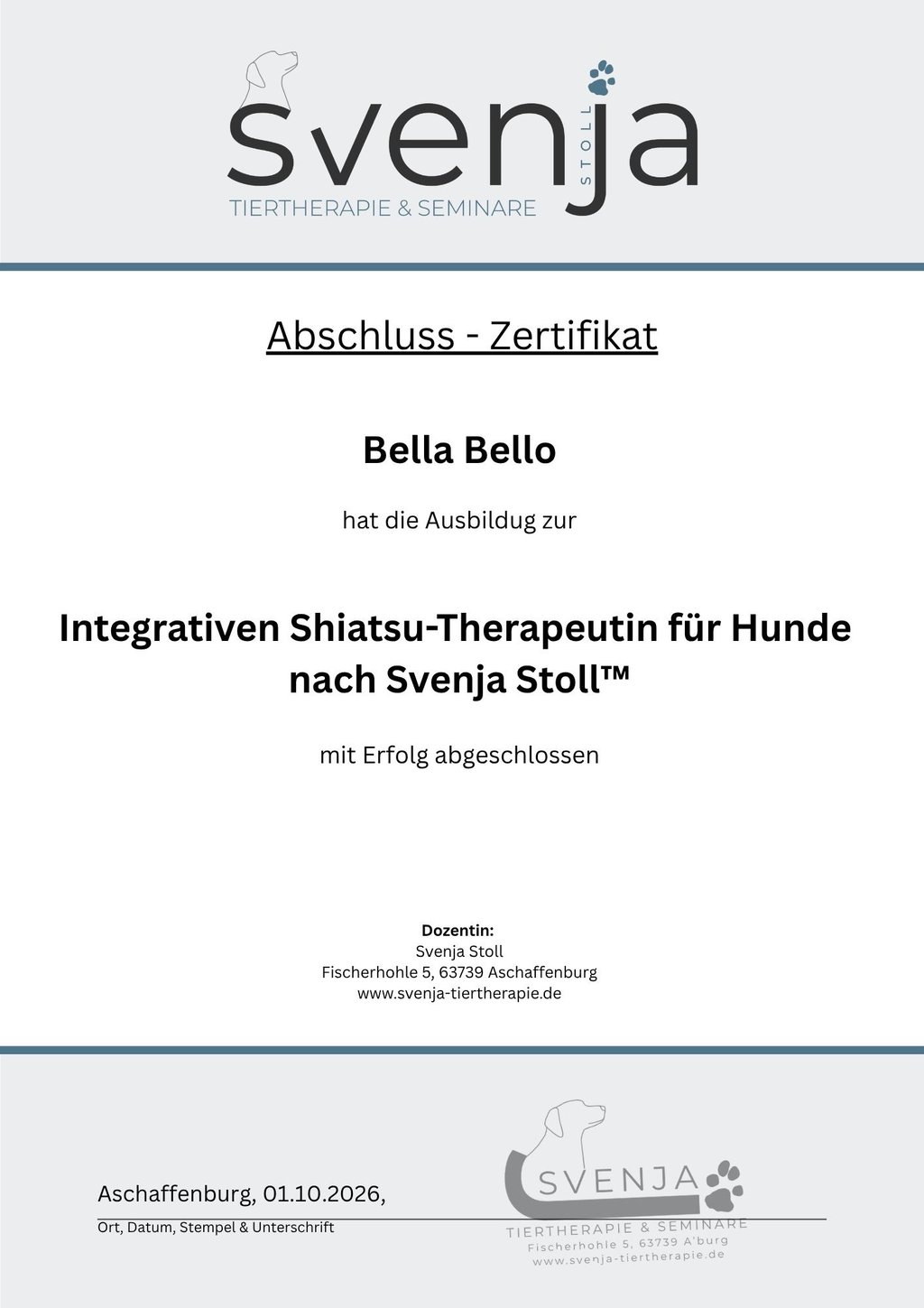 Ein Bild von einem Abschlusszertifikat