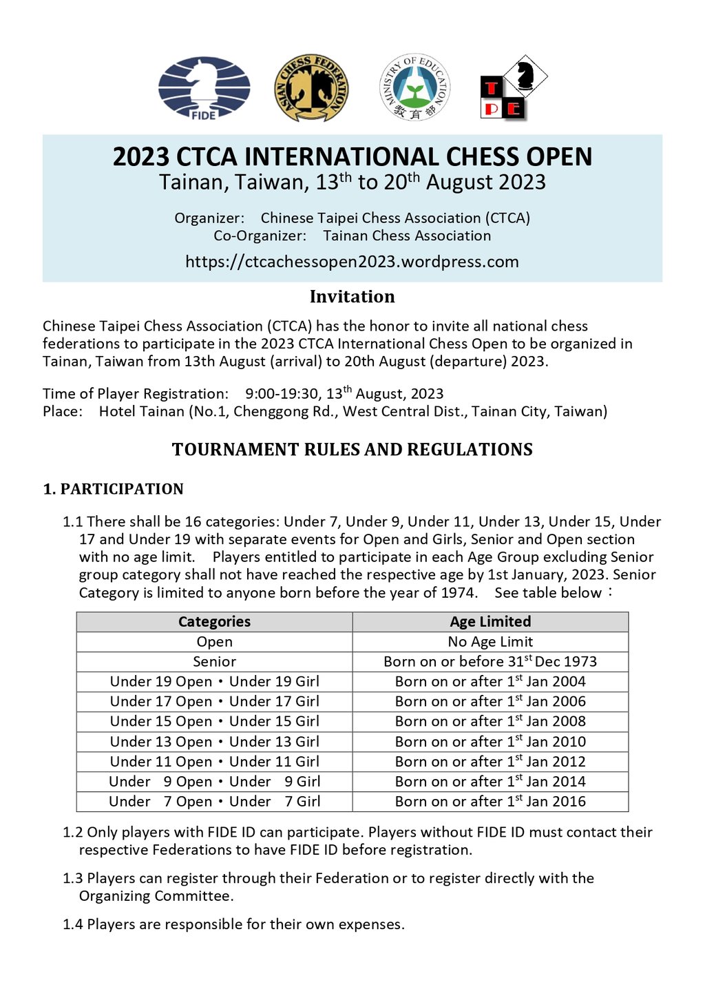 Chinese Taipei Chess 2023