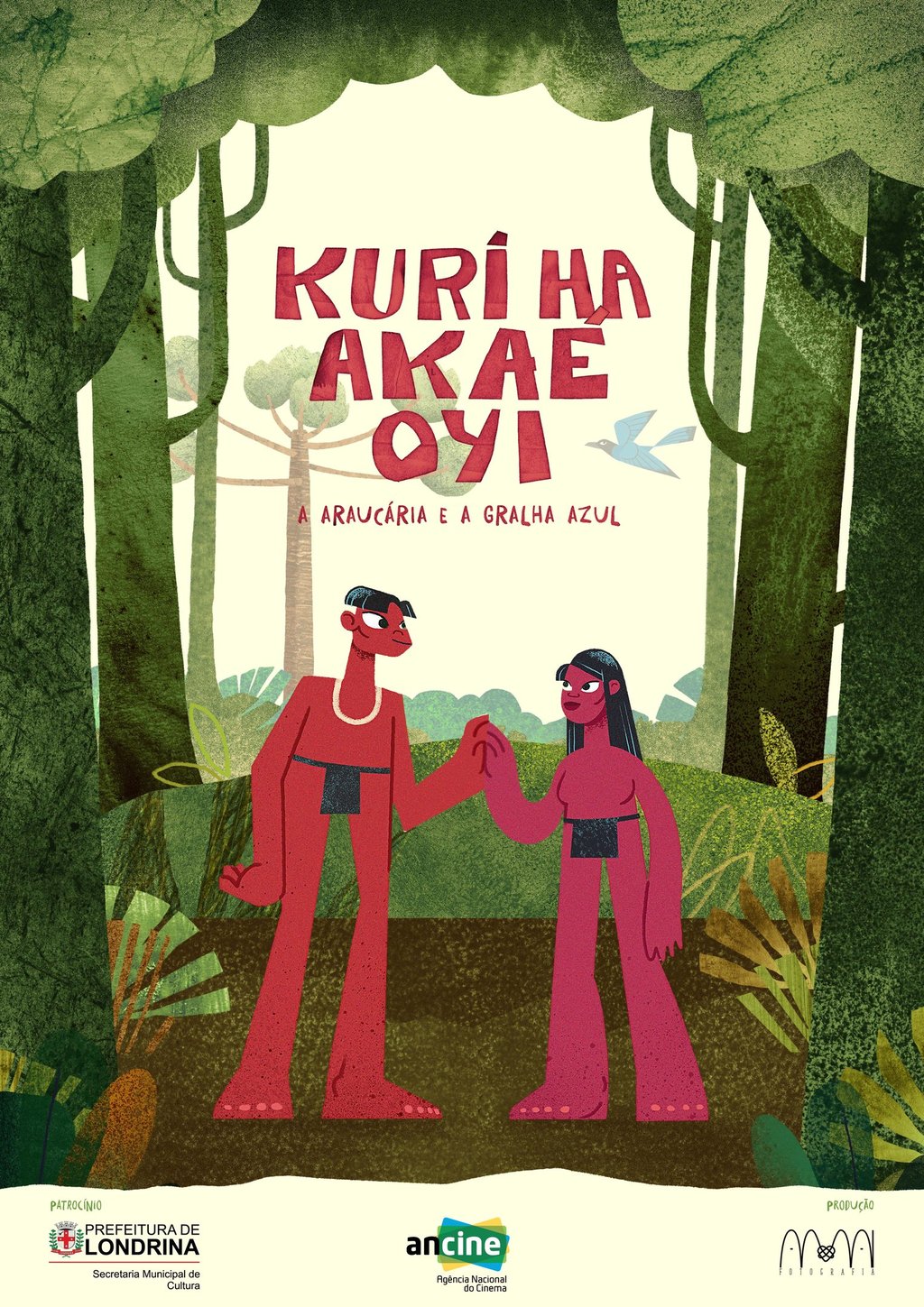 Cartaz do Filme Kuri ha Akaé Oyi  A Araucária e a Gralha Azul