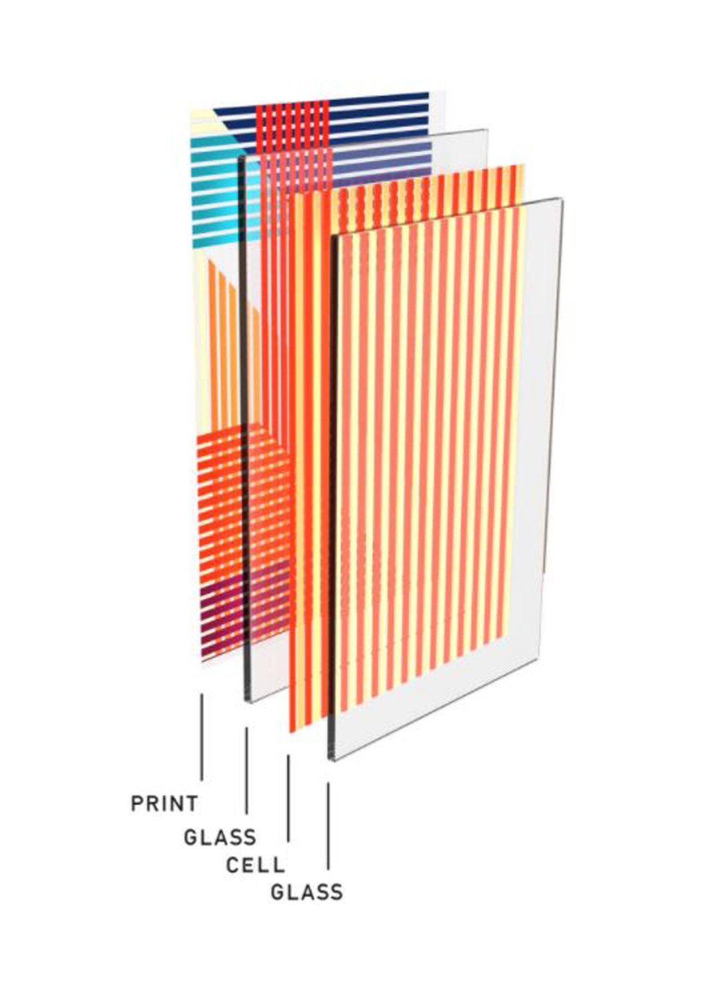a print of a glass window with a picture of a glass window