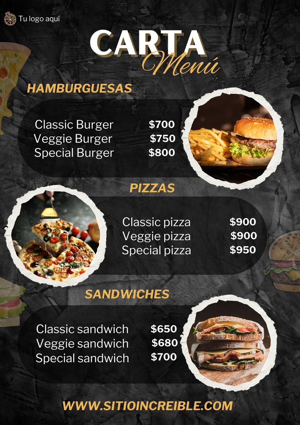 AvantiRed fabrica cartas menu personalizadas