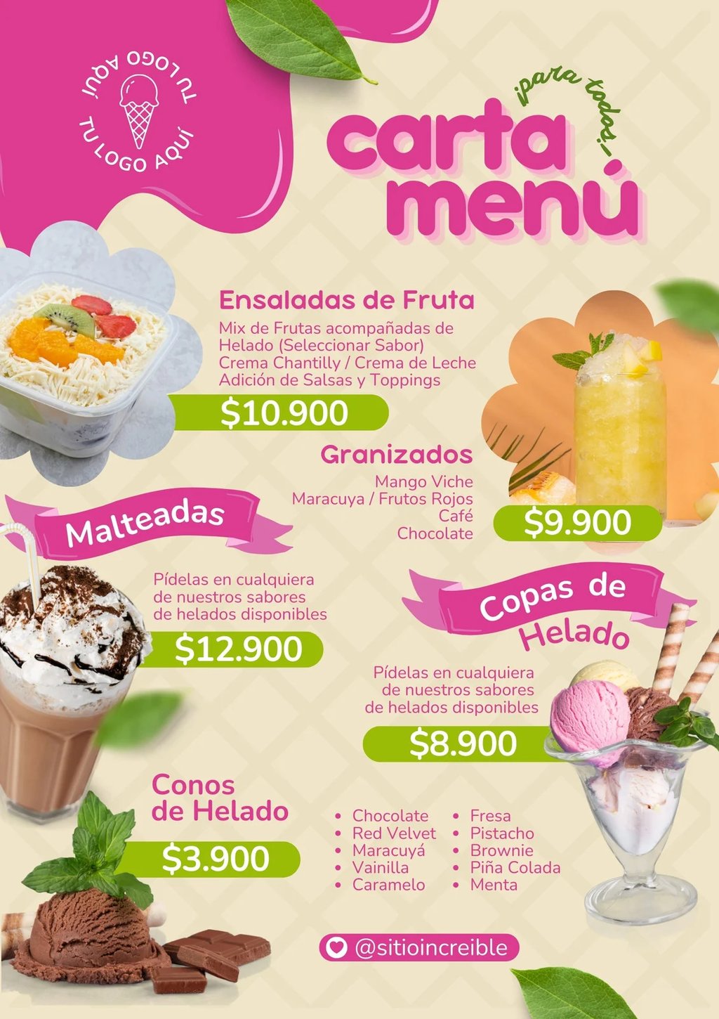 AvantiRed fabrica cartas menu personalizadas
