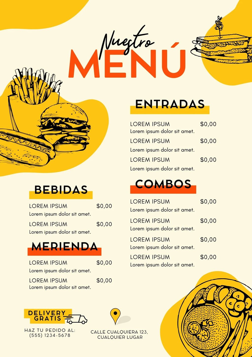 AvantiRed fabrica cartas menu vertical personalizadas