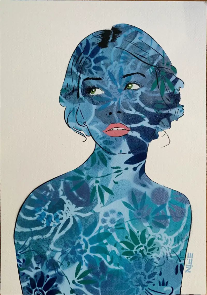 Efin portrait woman blue