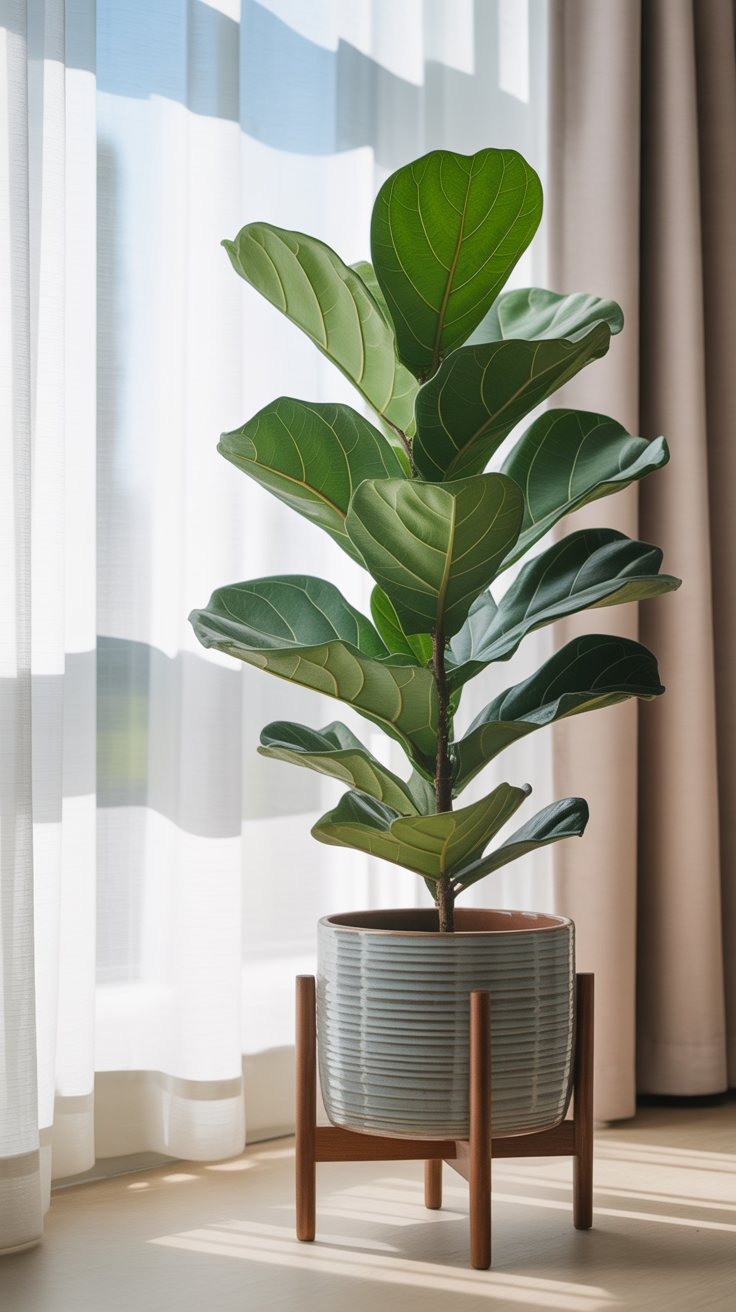 a planter with a planter in a window