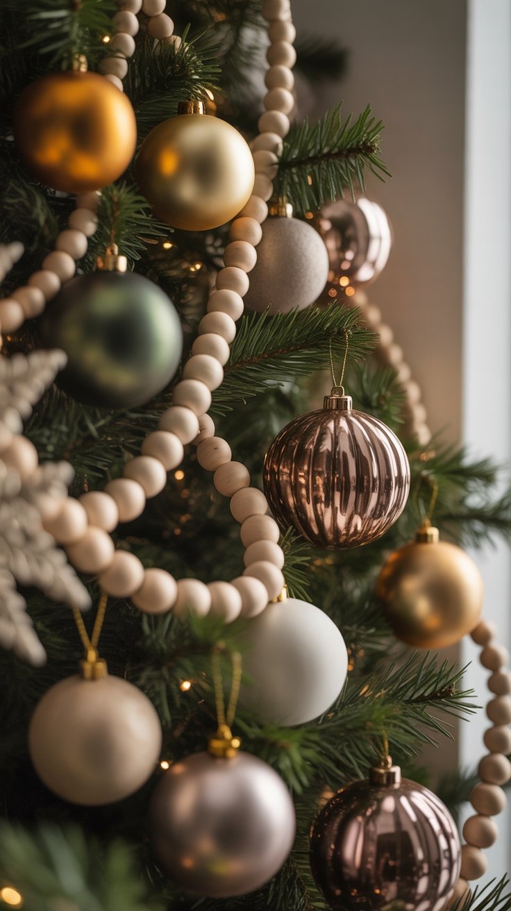 a christmas tree with ornaments and ornaments on it