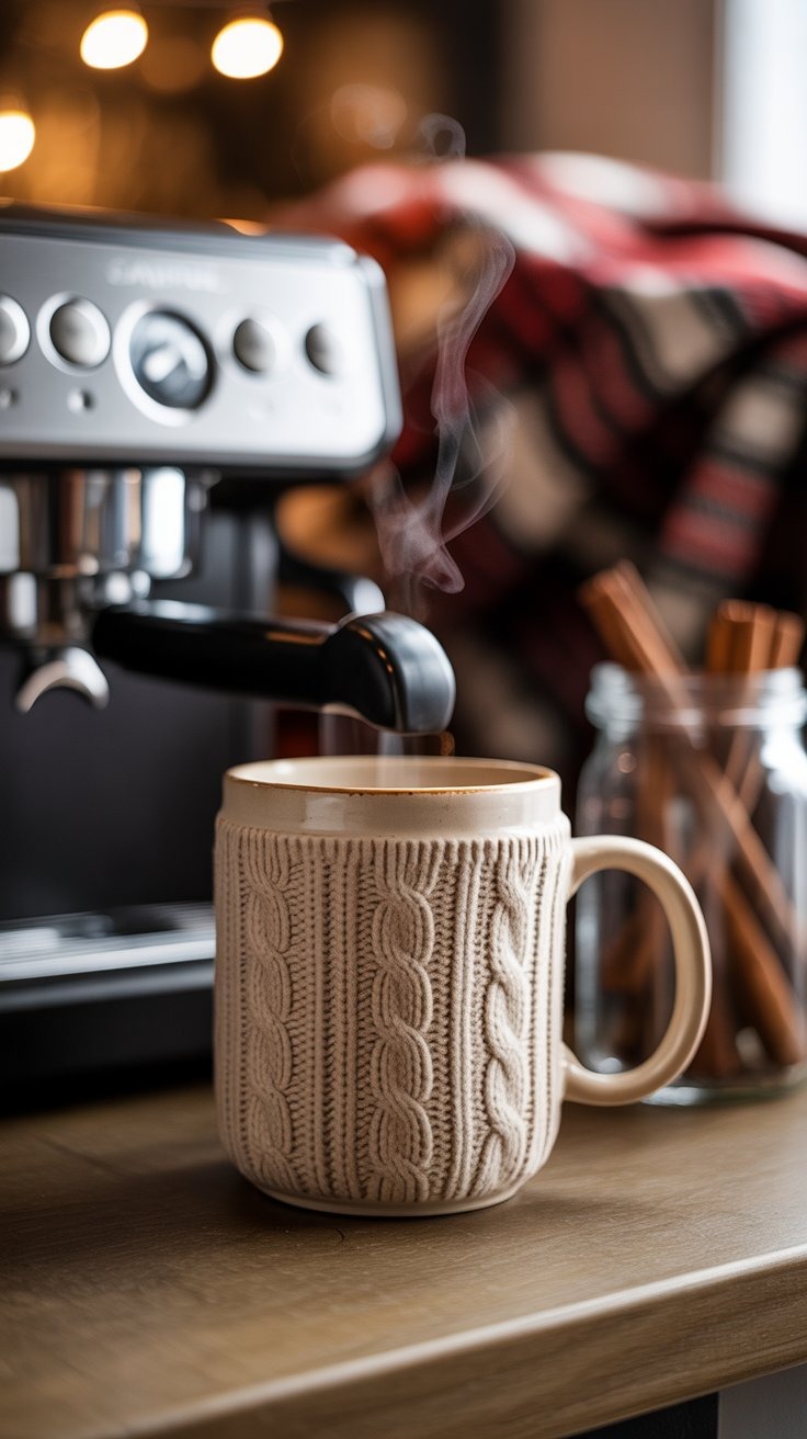 a coffee cup with a cup of coffee and a cup of coffee