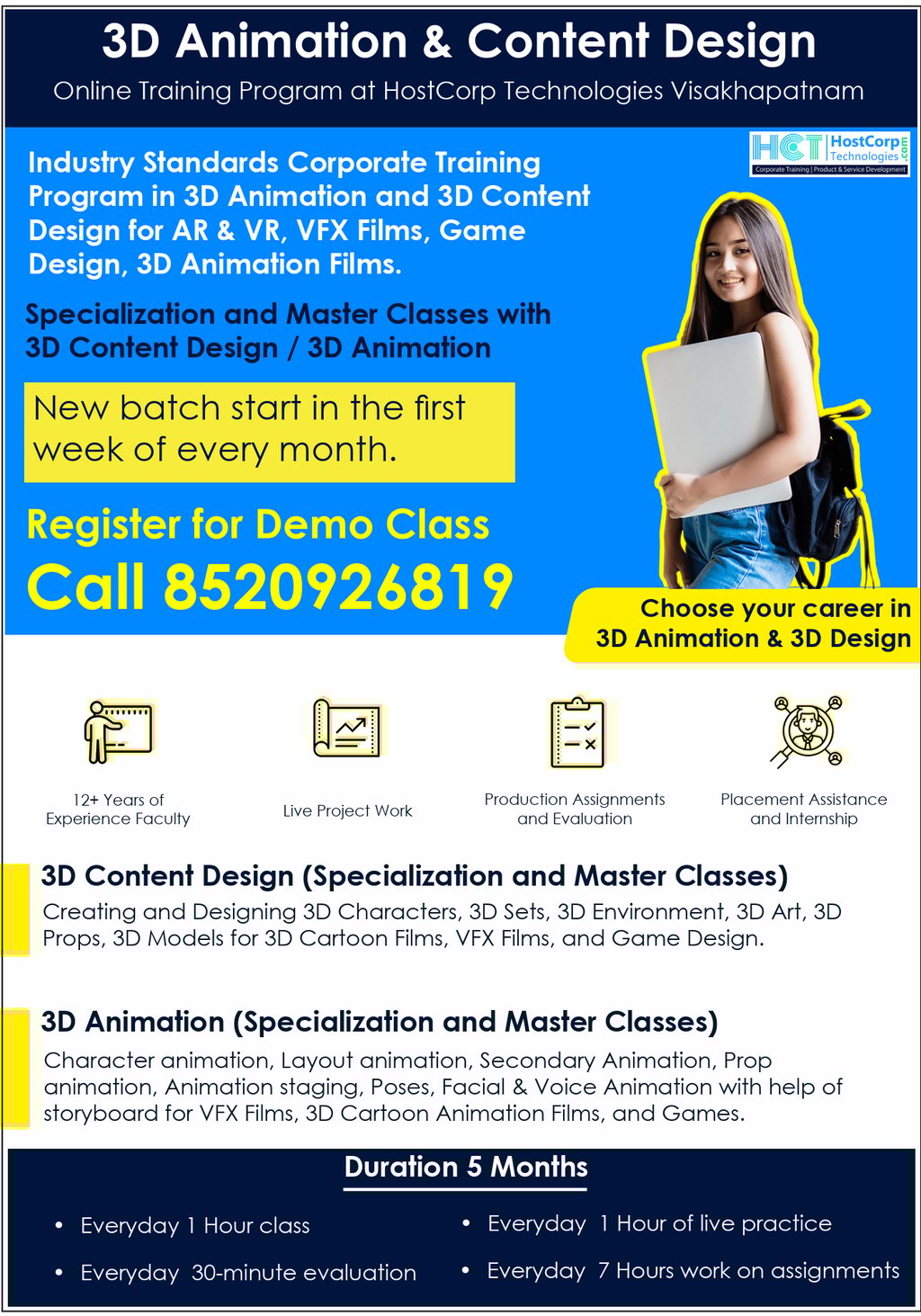 Online 3D Animation VFX Gaming Specialization and Master Classes Visakhapatnam