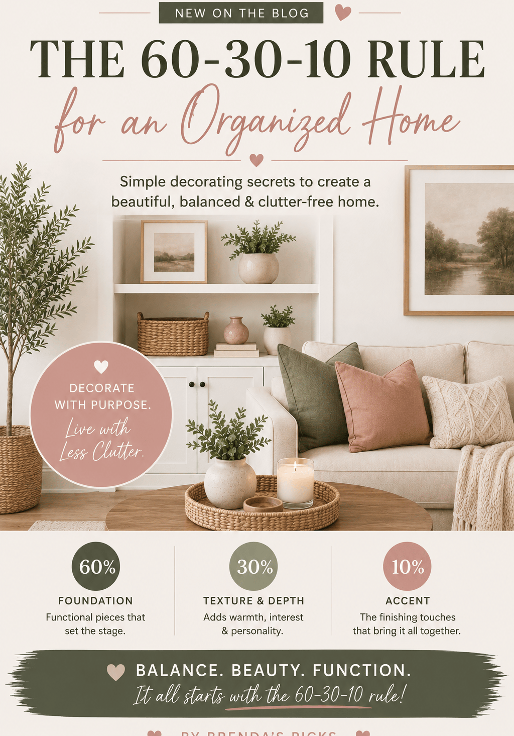 60-30-10 rule for home organization