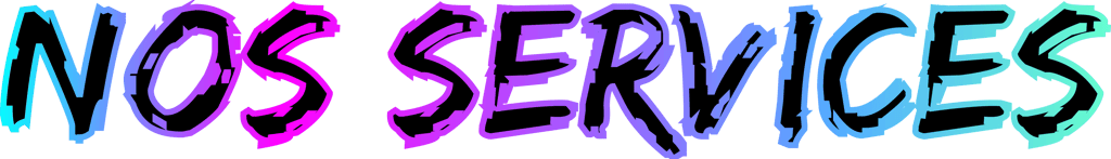 a business logo for a business name nos services