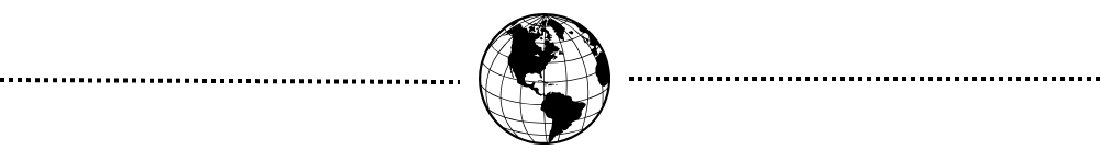 Globe with dotted lines