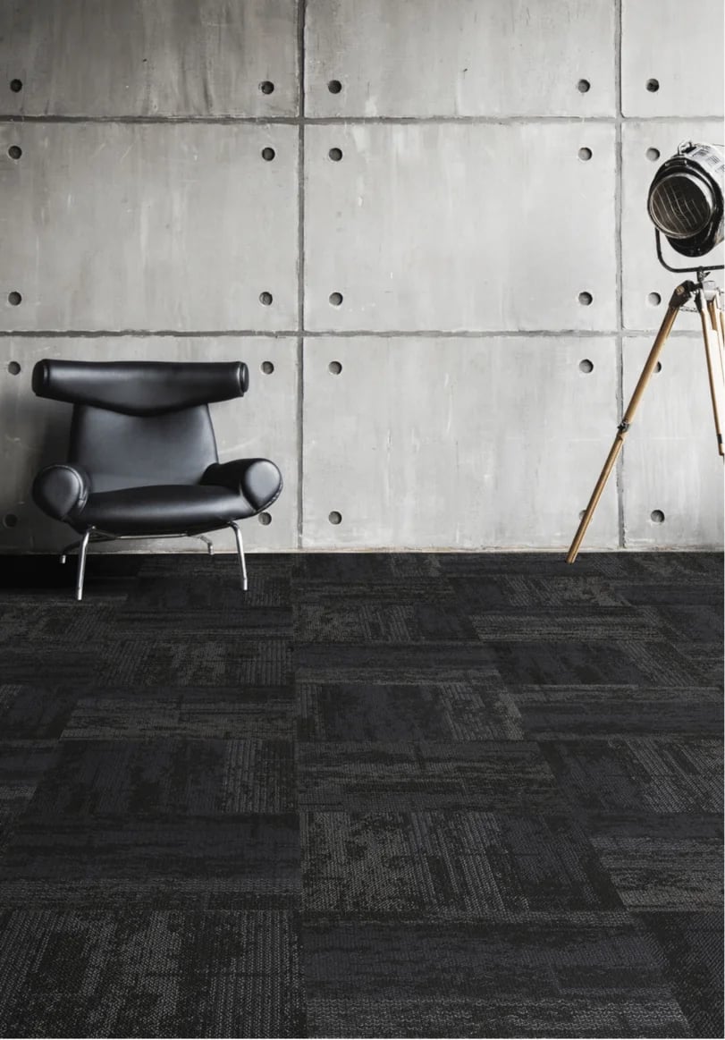 Irongate carpet tile collection featuring multiple commercial color option, ideal for office and retail interiors in London