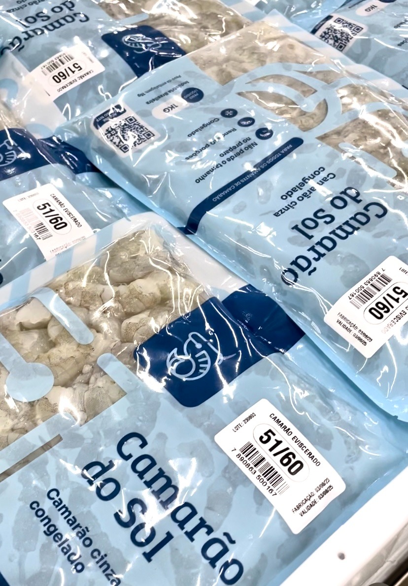 Filé de camarão congelado industria em Natal