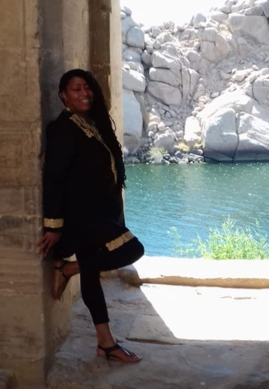 Davida Roze at the Temple of Isis Aswan Egypt September 2022