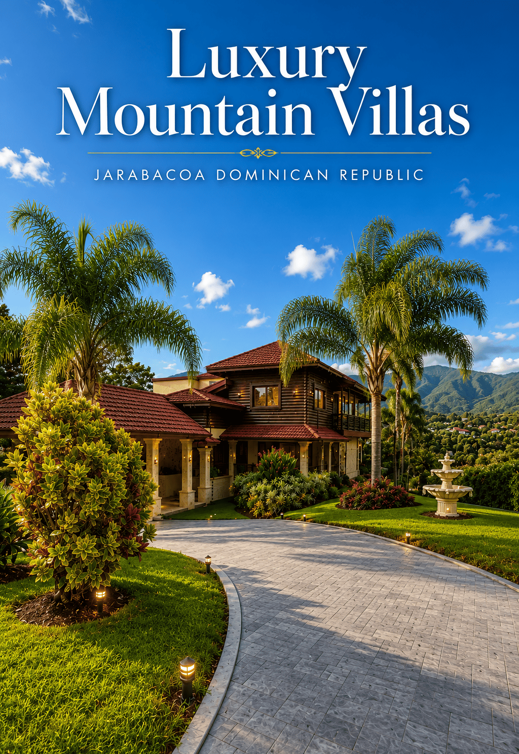 Luxury mountain villas in Jarabacoa Dominican Republic surrounded by nature and mountain views