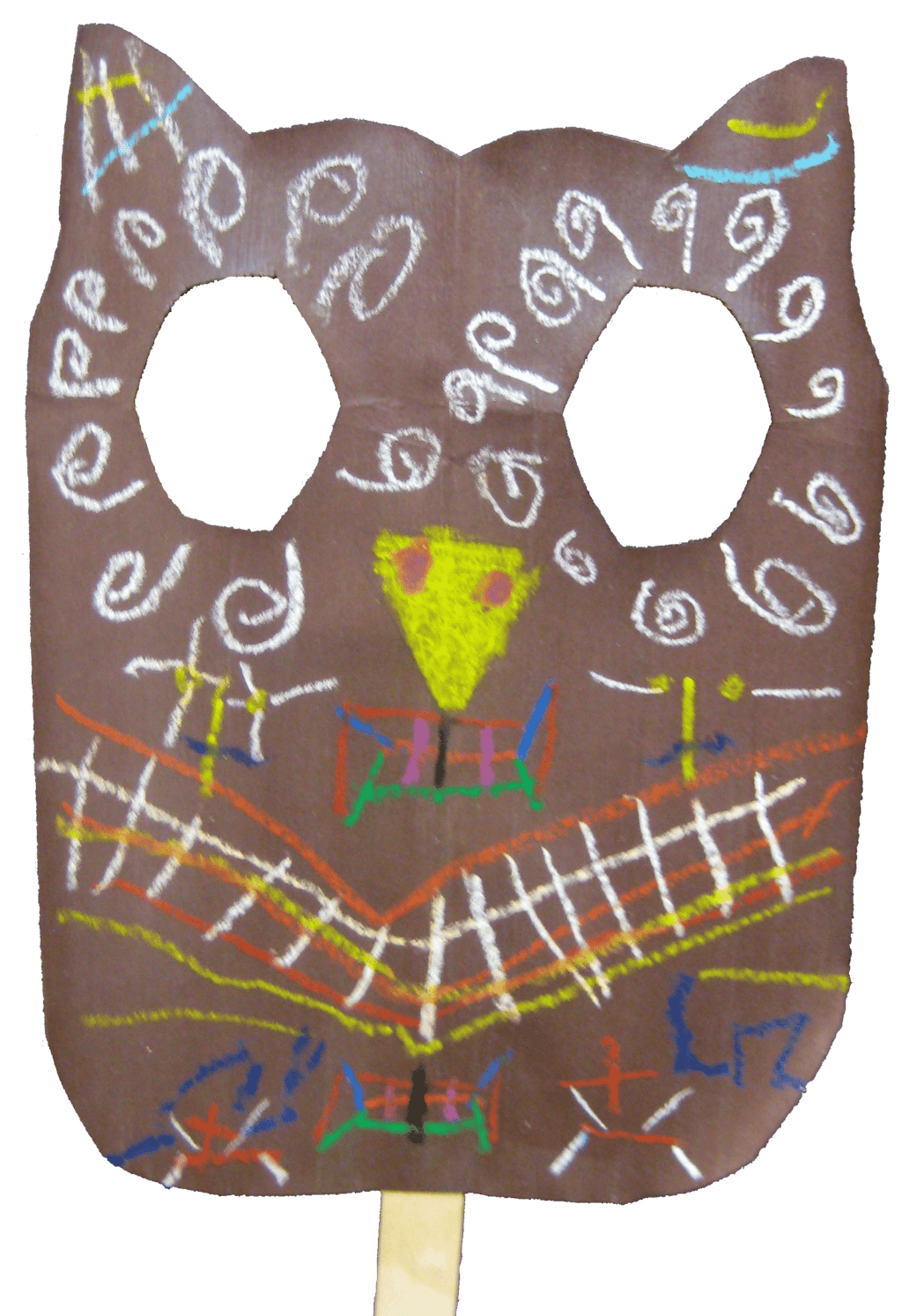 paper mask shaped like an owl