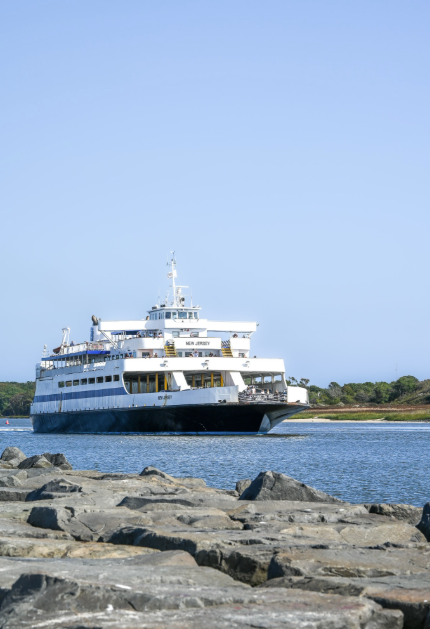 The Cape May-Lewes Ferry Arriving at the dock