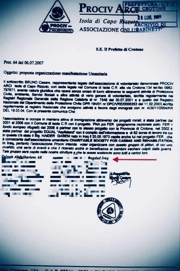 Crotone,Italia,Rome,Crotone,zainab abdulkarim Oslo, Kunst,kunstverk,svindel,Fredrikstad-SV,salah Hassan al saadi, smugglers