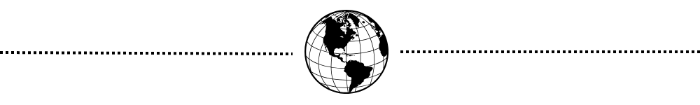 Globe with dotted lines
