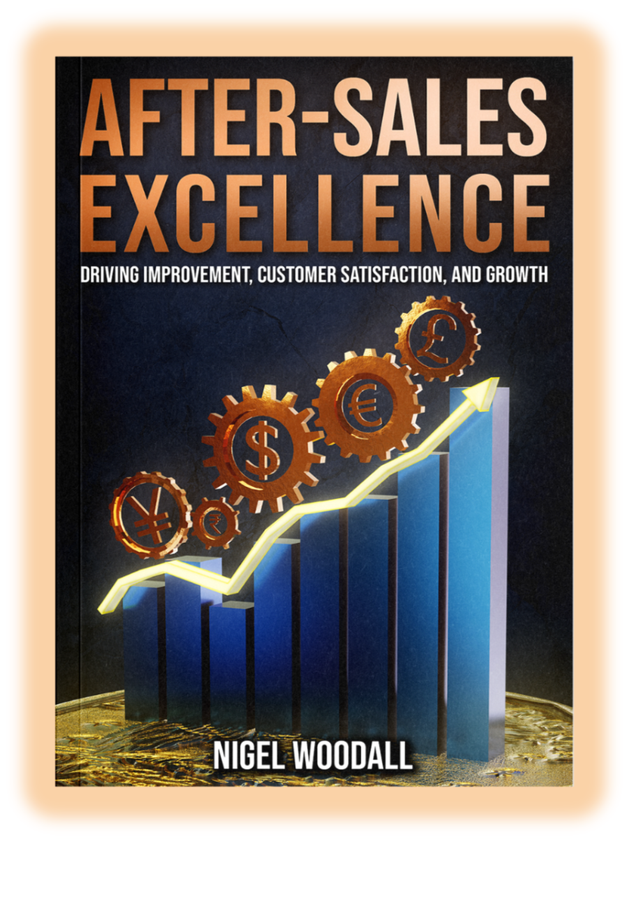 "After-sales Excellence” by Nigel Woodall, focused on aftermarket and after-sales performance improvement for SMEs.