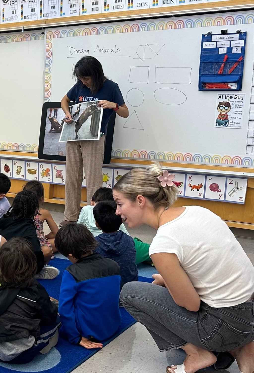 docent teaching a lesson