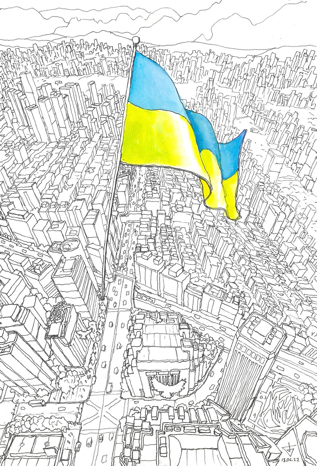 Taiwan Stands With Ukraine artist Evgeny Bondarenko