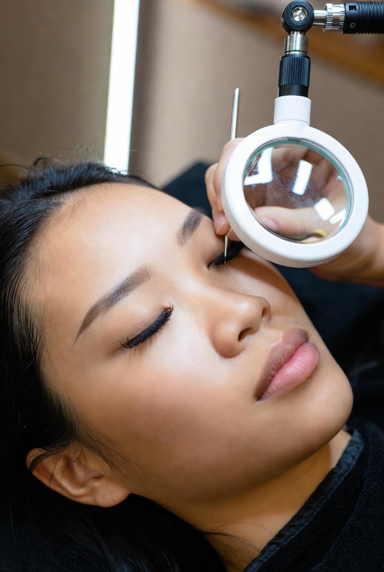 Professionele wimperextensions behandeling door PMU & Lashes By Saranya