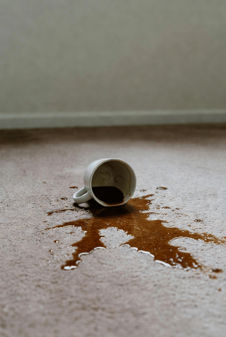 Carpet stain protection - coffee spill