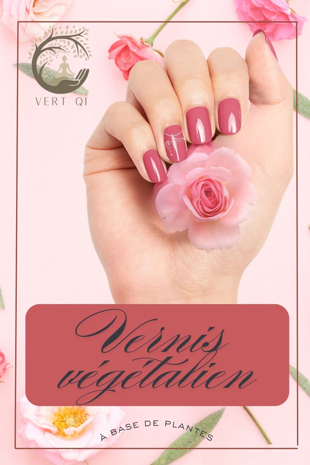 Vernis à ongles végétalien à base de plantes LOVe by essie, rose mi-ton, clean beauty