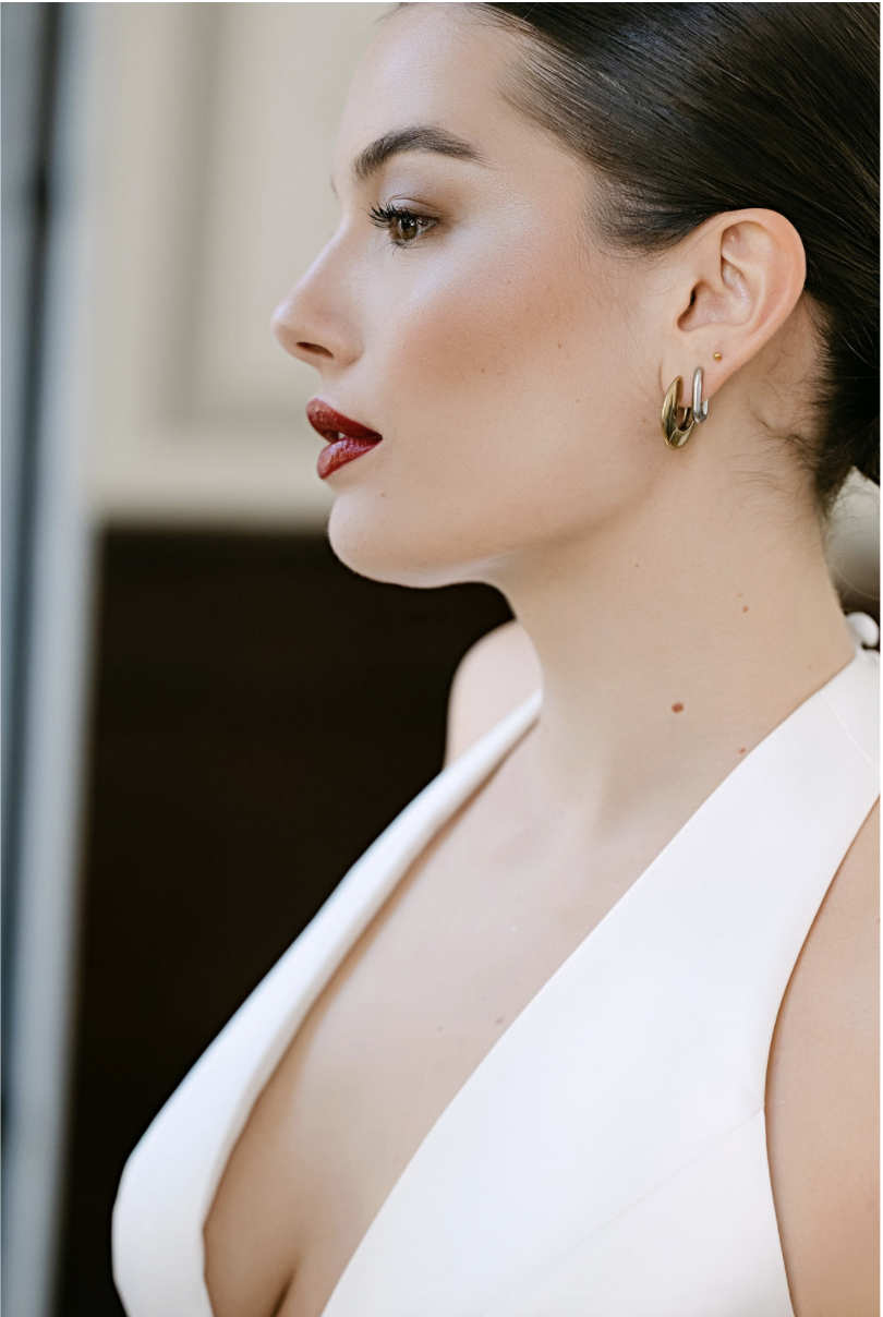 Maquillage Mariée bouche rouge