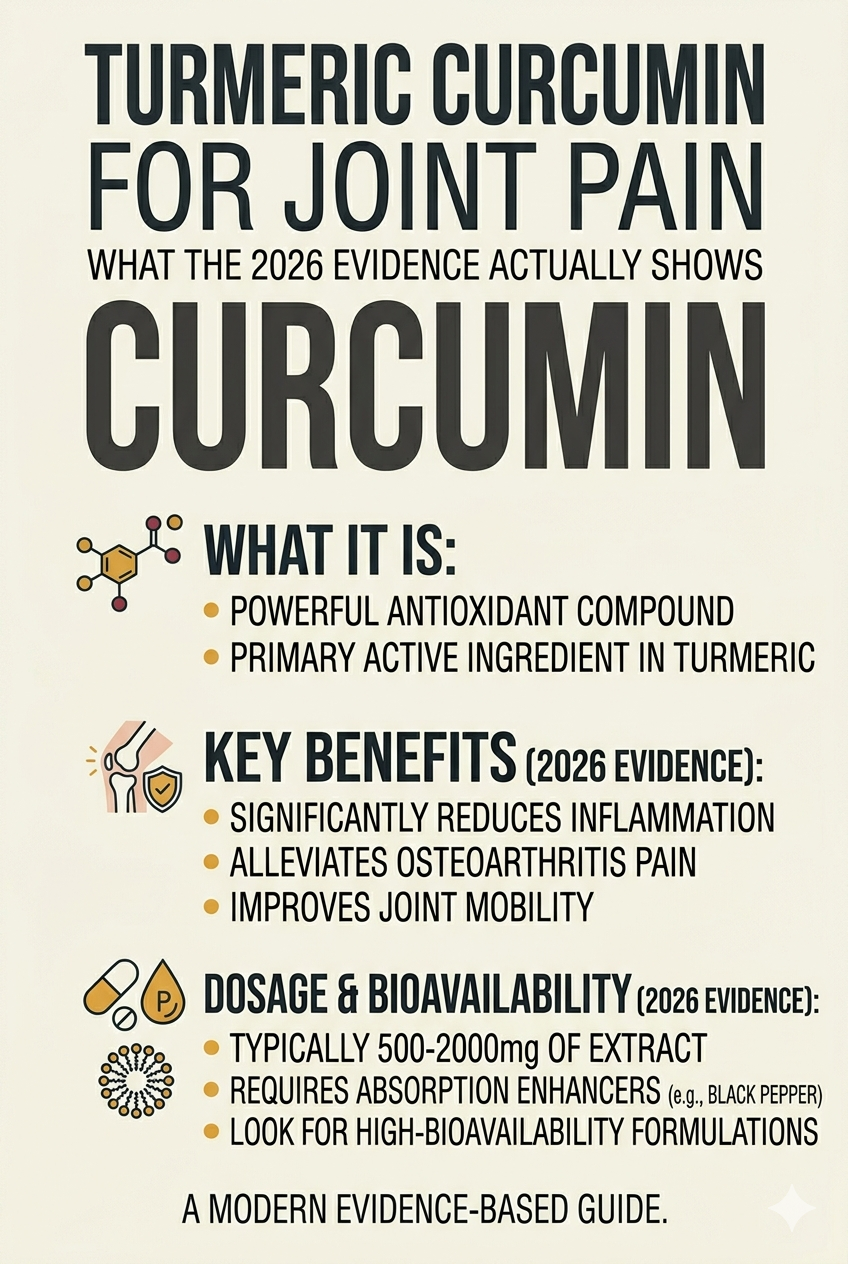 Turmeric Curcumin for Joint Pain What the 2026 Evidence Actually Shows