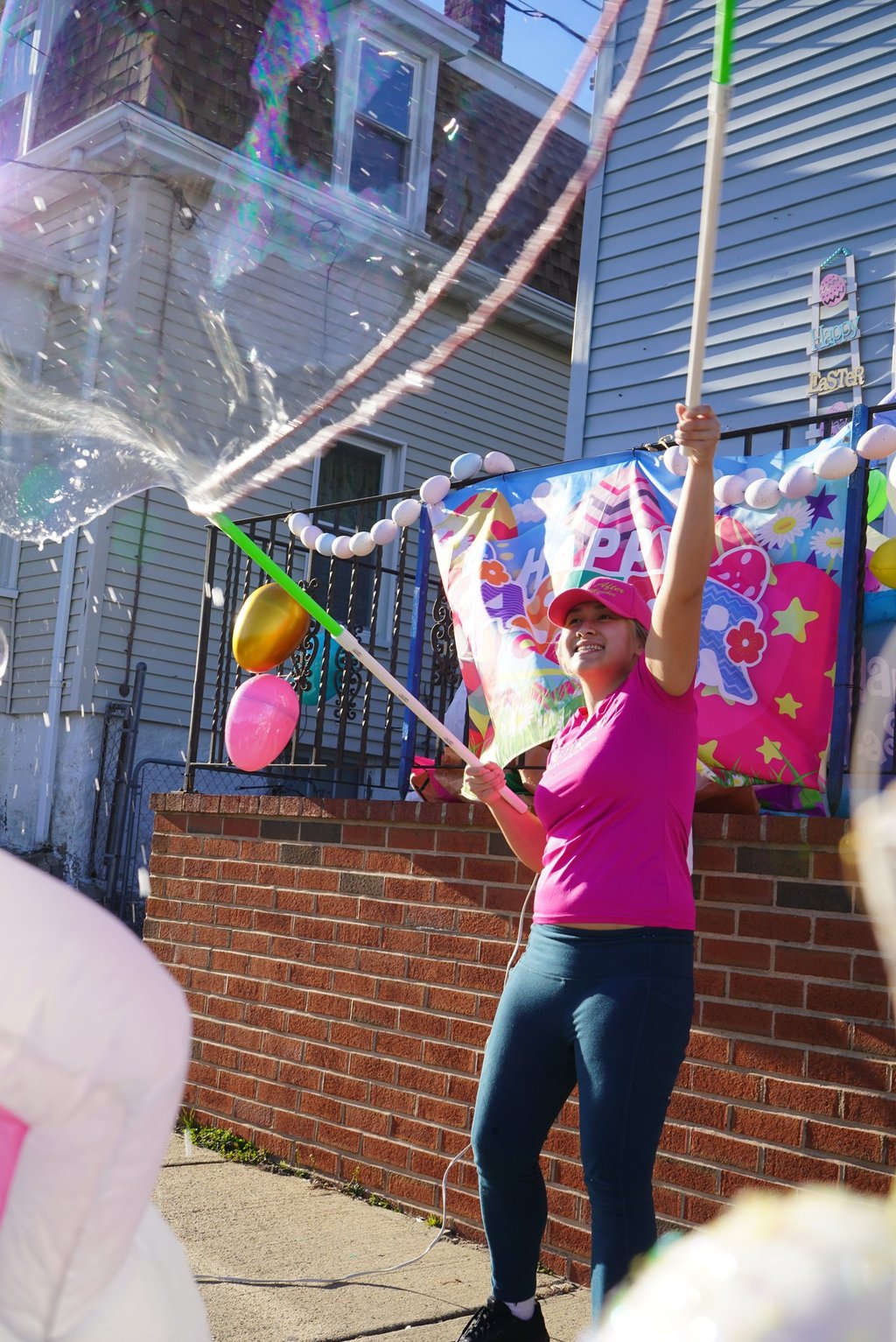 Making bubbles at a party