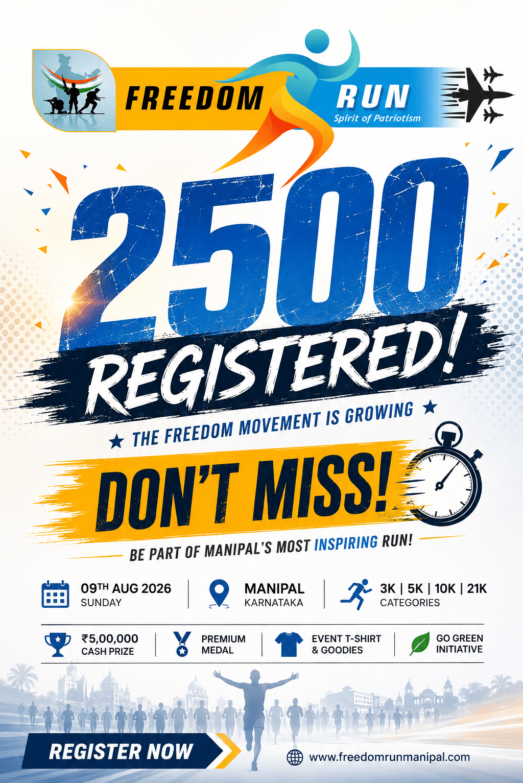 Freedom Run Manipal 2500 Registered