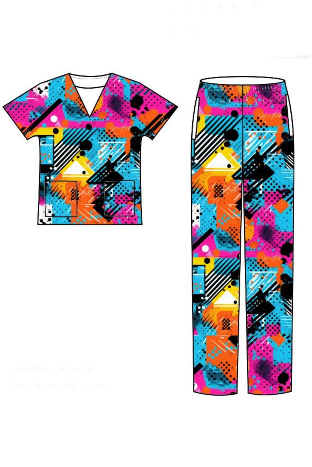 printed scrubs