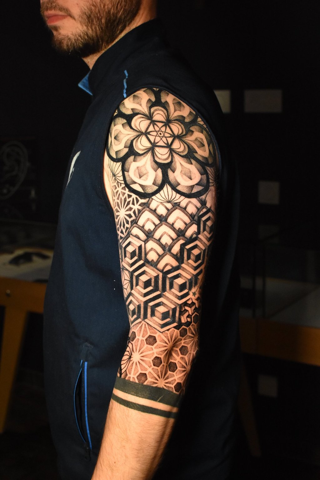 Tatouage géometrique et mandala à Big Foot Bayonne