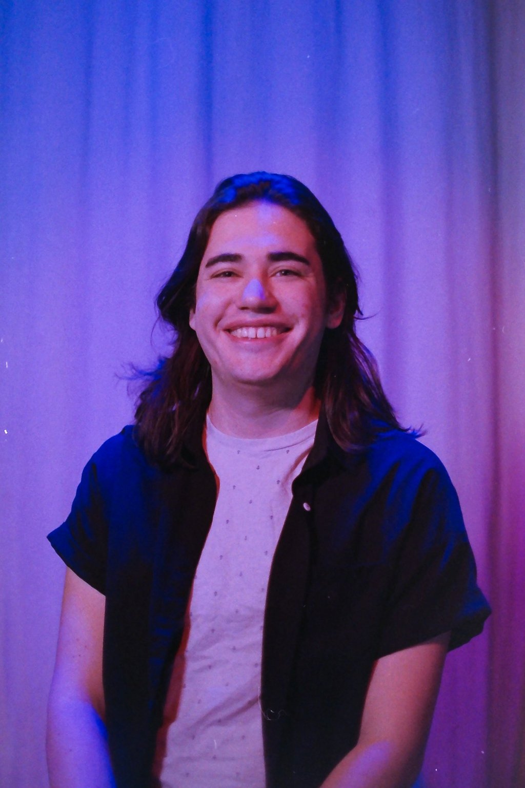 Sam Eads' headshot on Kodak Gold film