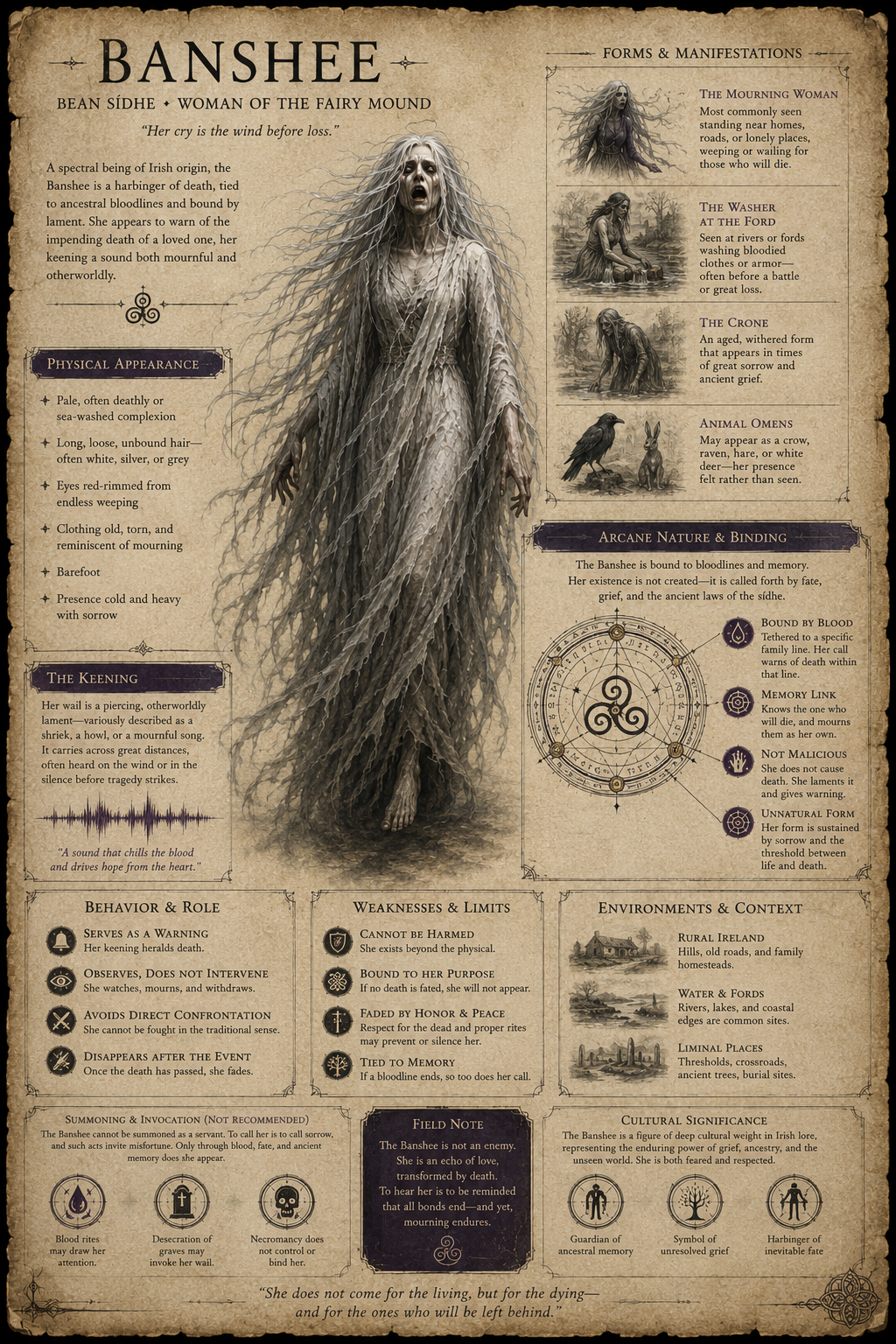 Banshee of Irish and Scottish Folklore Infographic