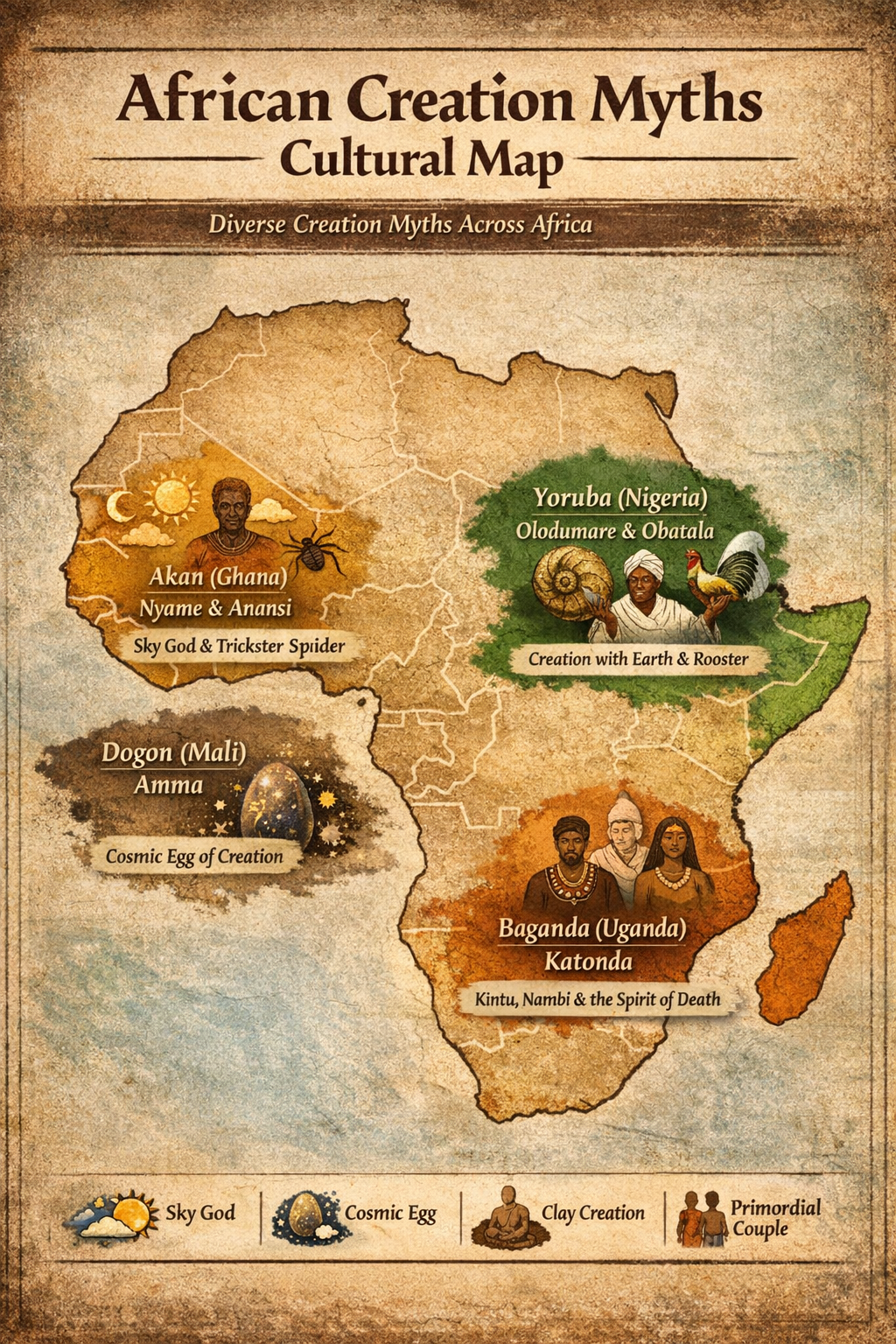 african creation myth culture map