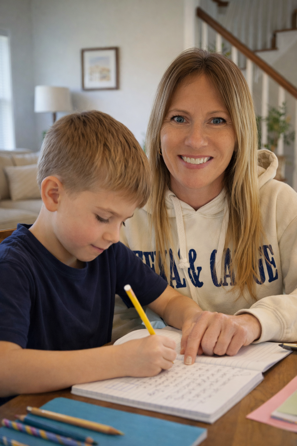Child working on fine motor skills for writing during OT