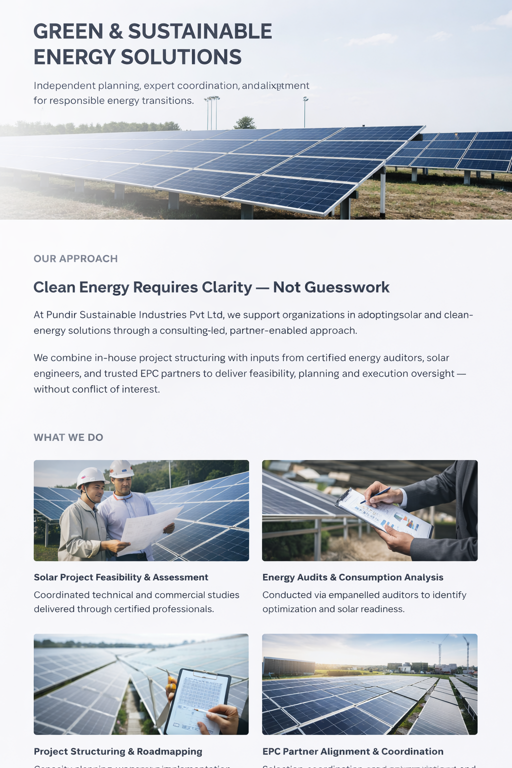 Commercial clean energy project structuring and advisory