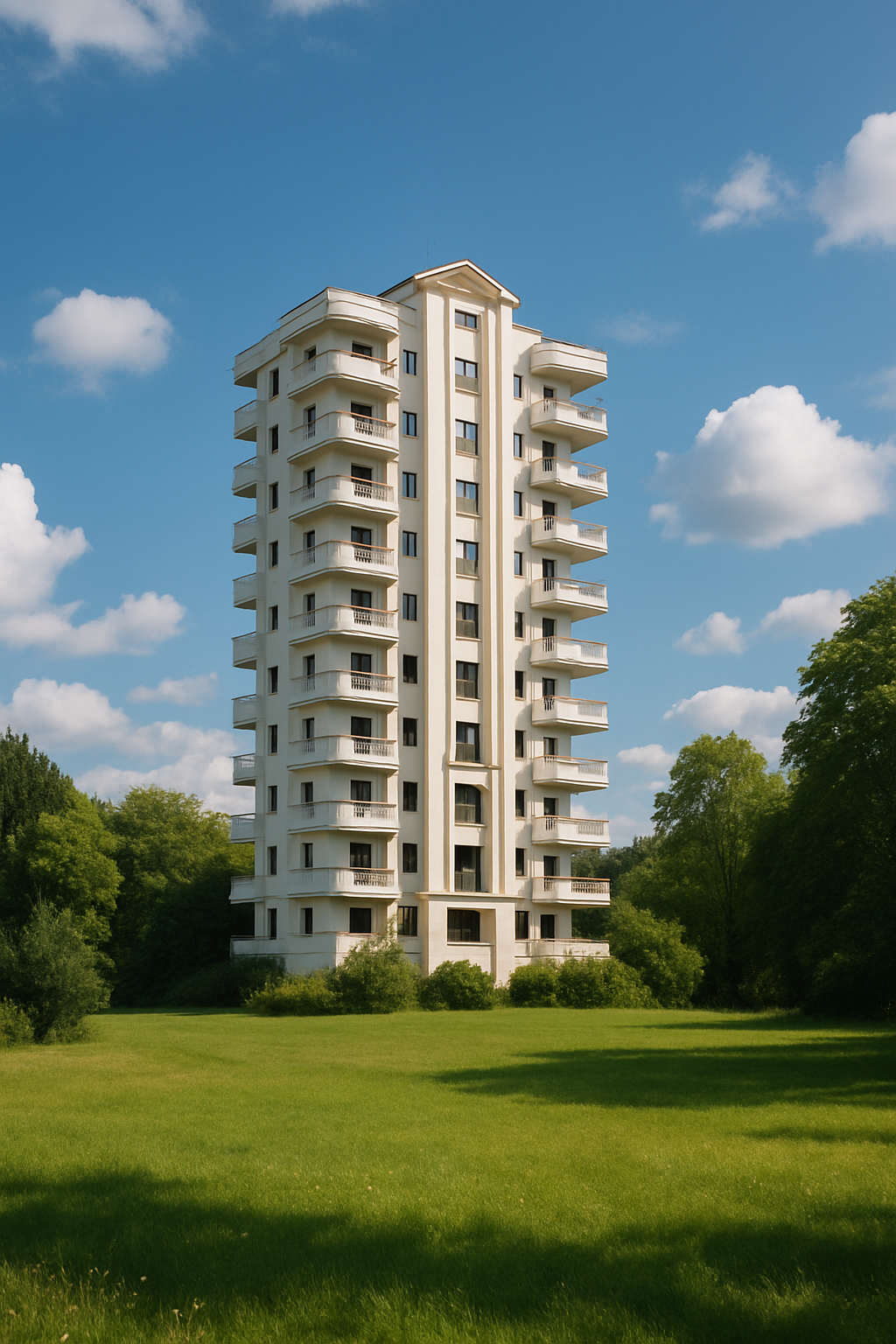 a tall building with a tall tower in the middle of it | Nour Nagy Designs