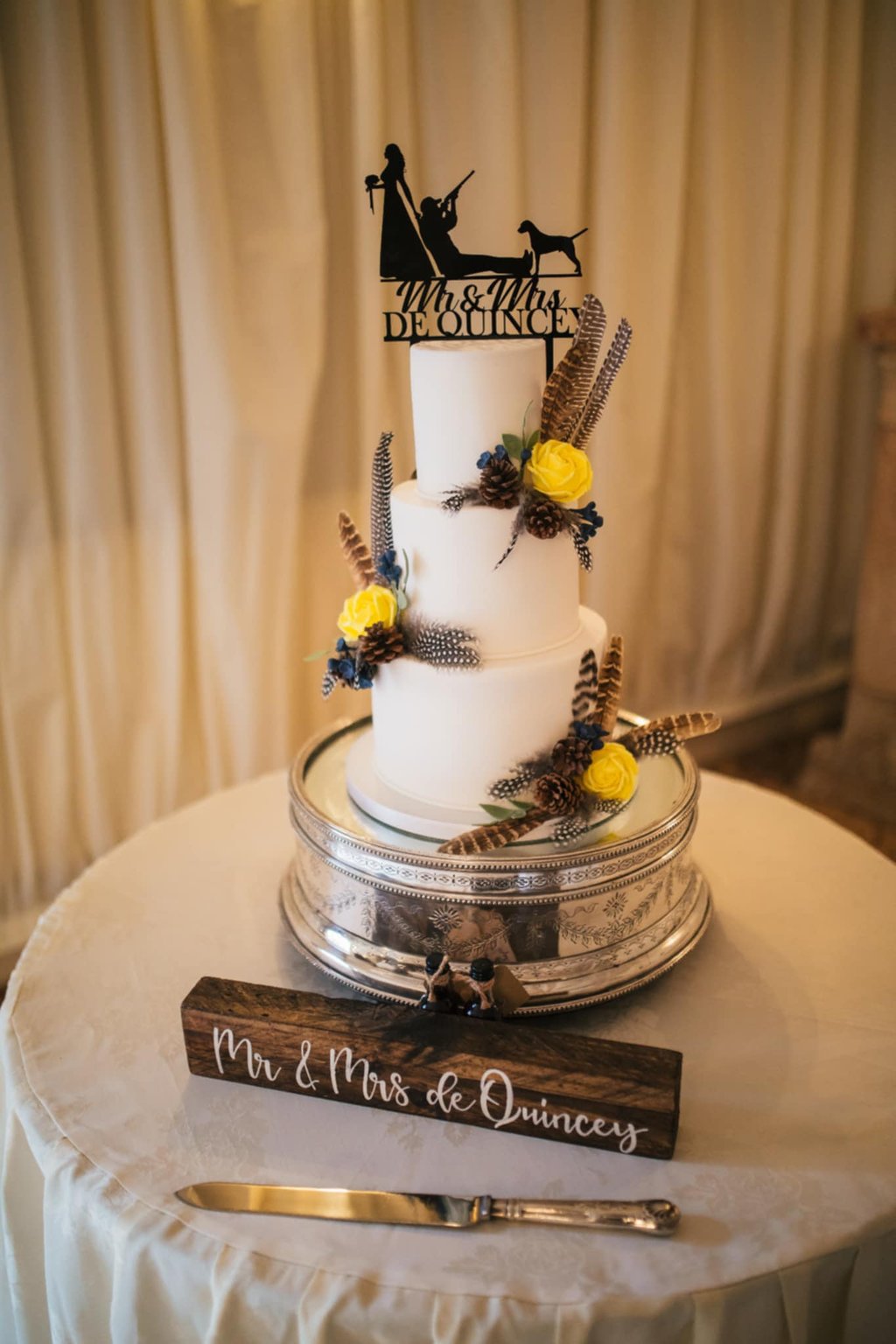 3 Tier Hunting Themed Wedding Cake
