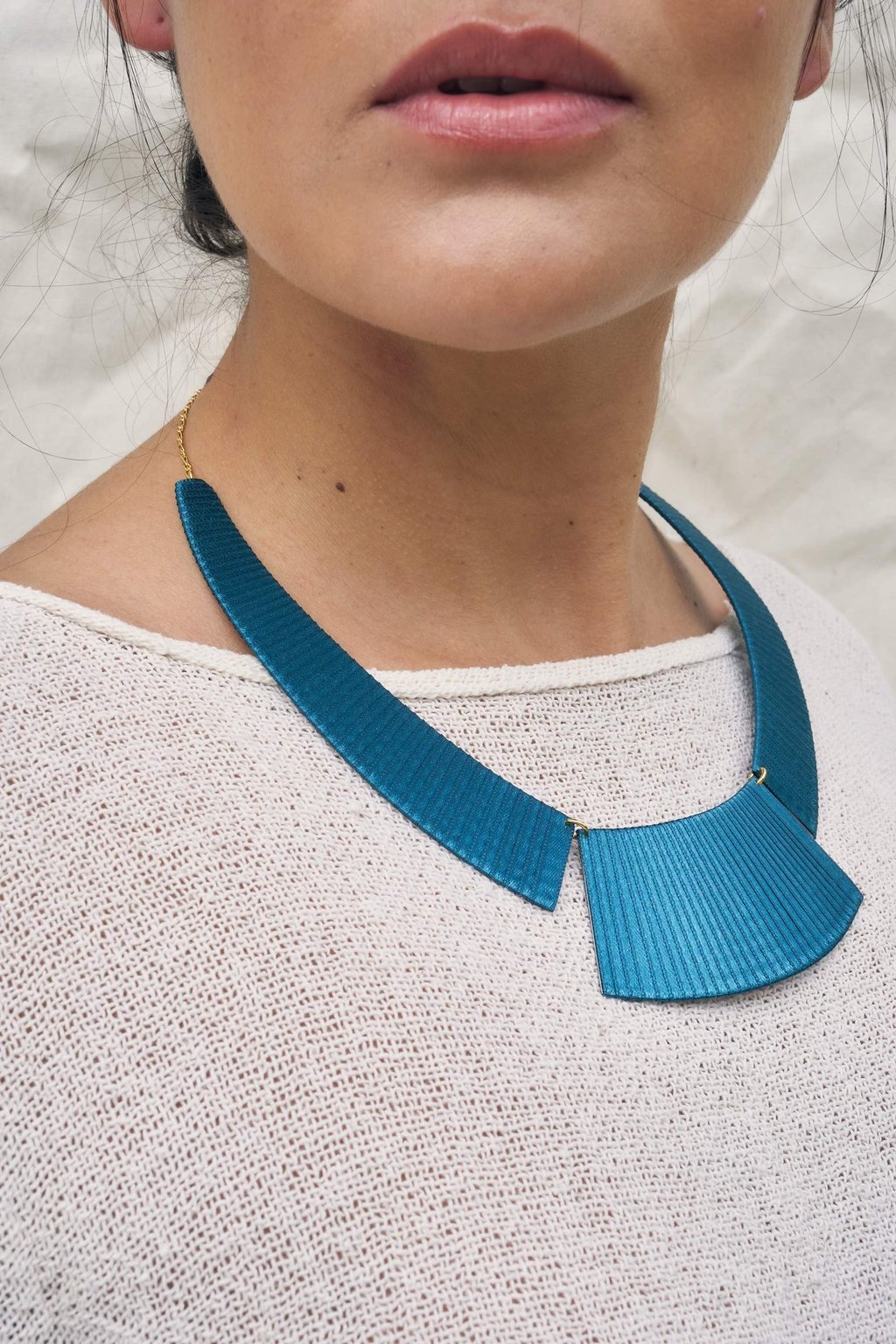 collier sanna en bleu canard