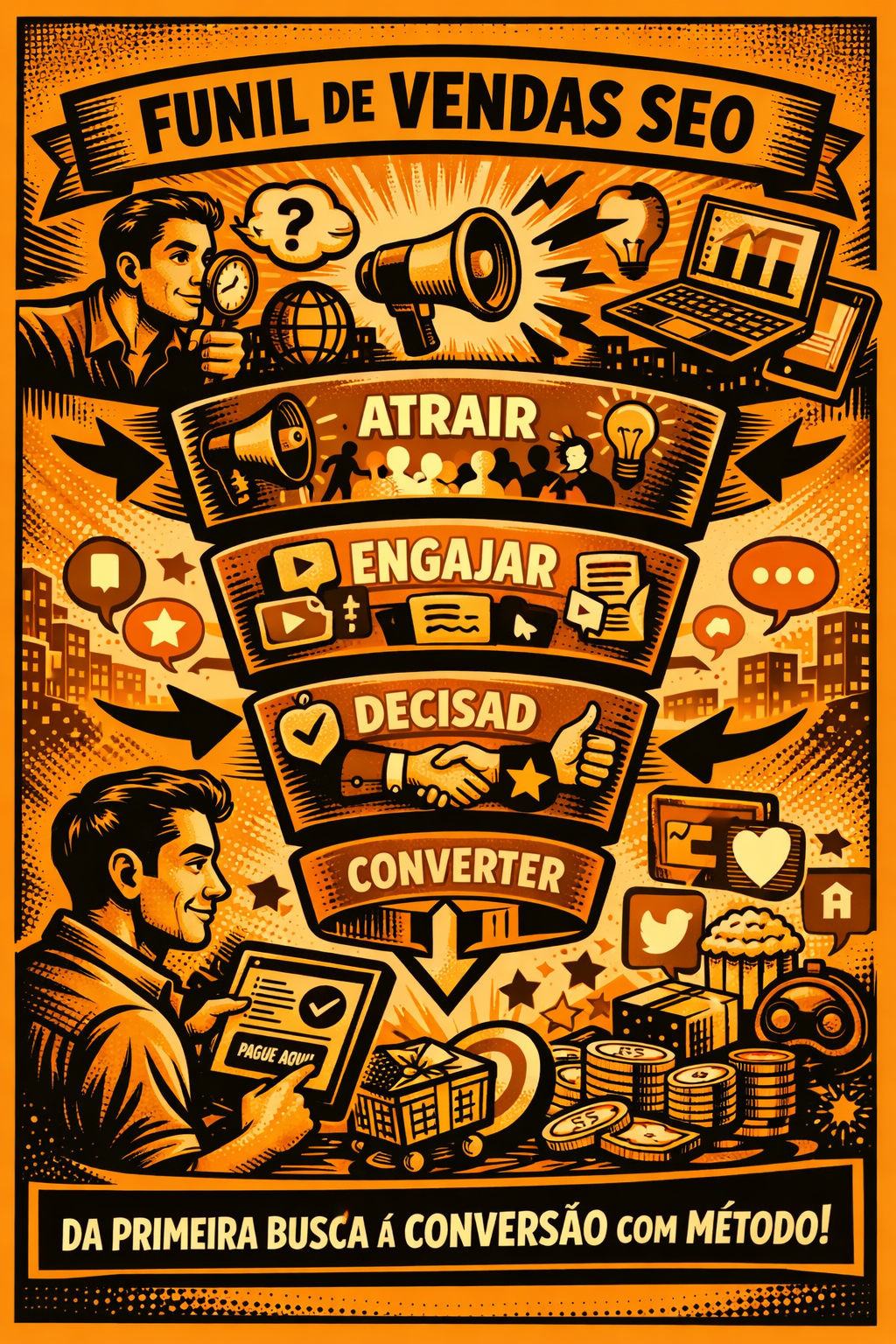 Funil de vendas SEO da primeira busca à conversão com método