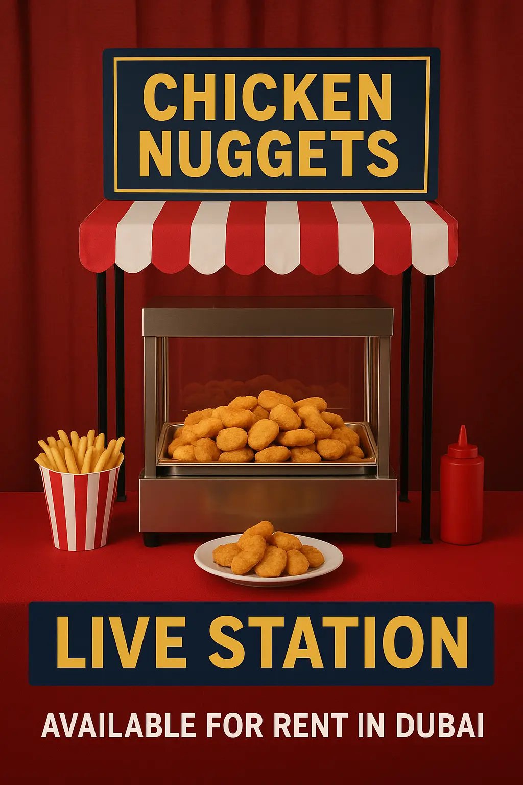 chicken nuggets live station, chicken nuggets in dubai