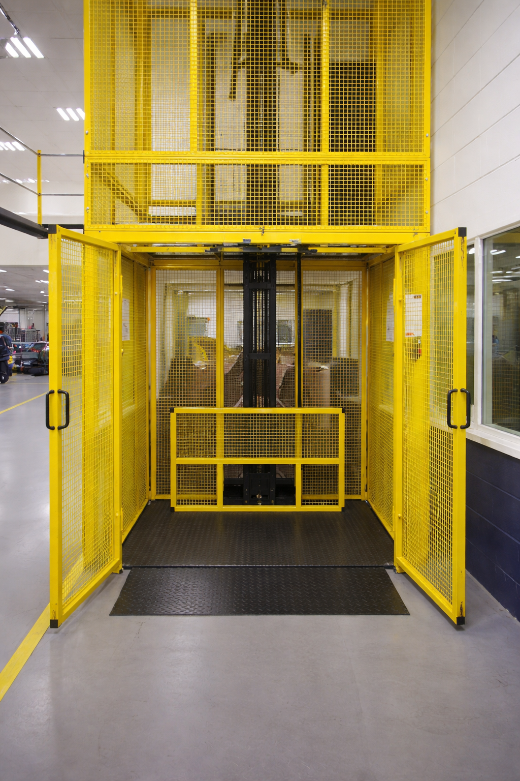 Industrial goods lift for commercial use designed by Stellify Elevators in India